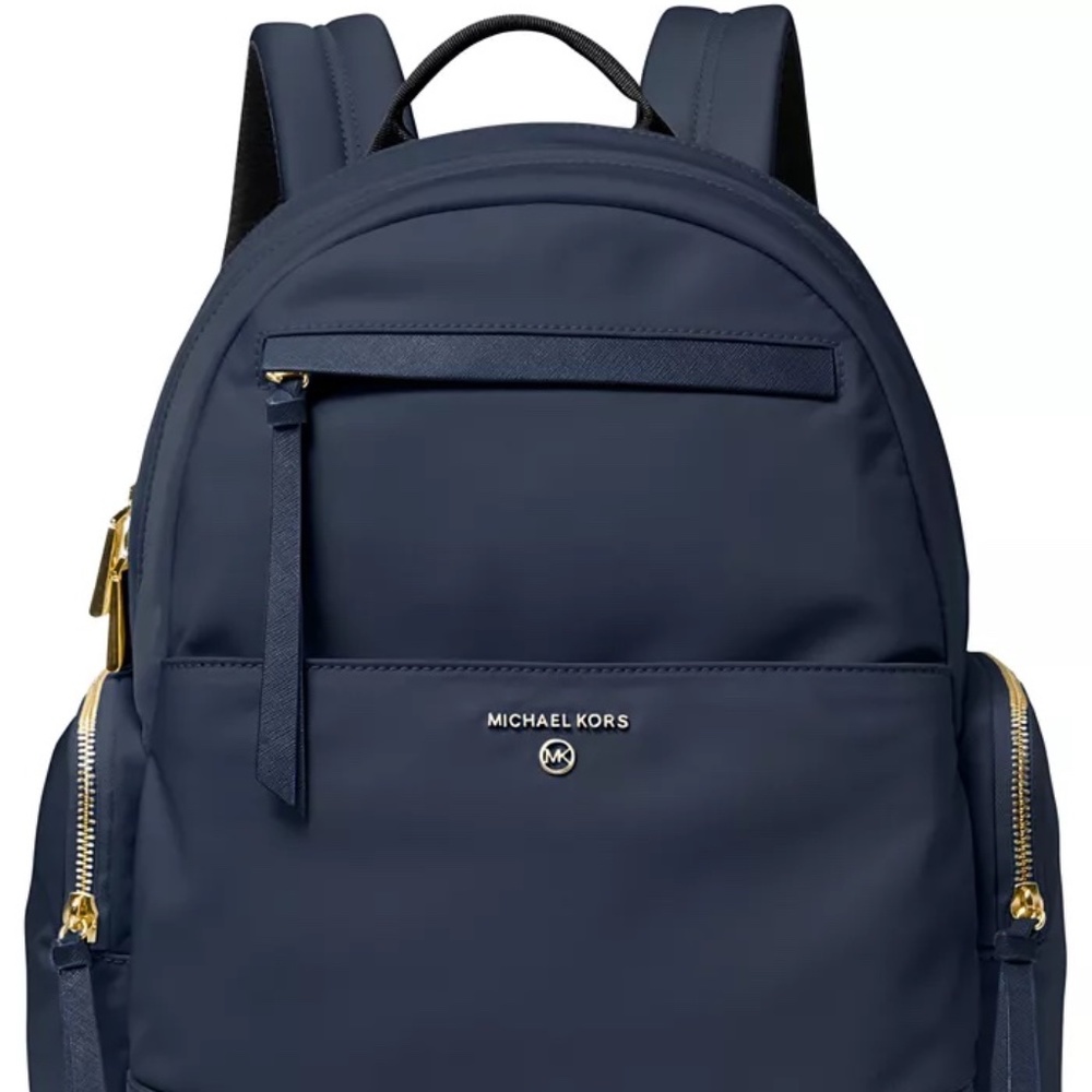 NWT Michael Kors Prescott Large Nylon Backpack (Navy)